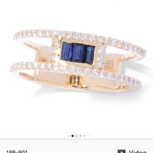 Gems of Distinction 14k gold 0.78 cttw sapphire and Diamond ring